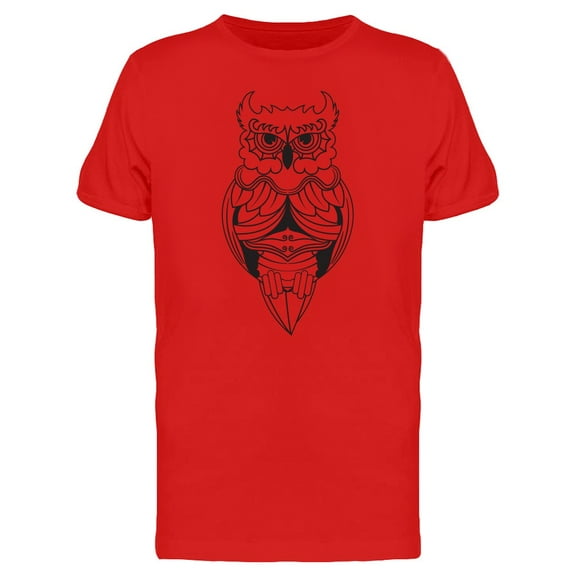 Cool Owl Tribal Doodle T-Shirt Men -Image by Shutterstock, Male Medium