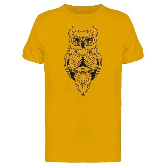 Cool Owl Tribal Doodle T-Shirt Men -Image by Shutterstock, Male x-Large