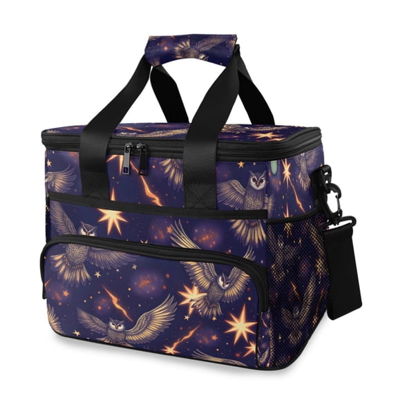 Cool Owls Stars Portable Cooler Lunch Box Reusable Insulated Lunch Bag Leakproof 15L