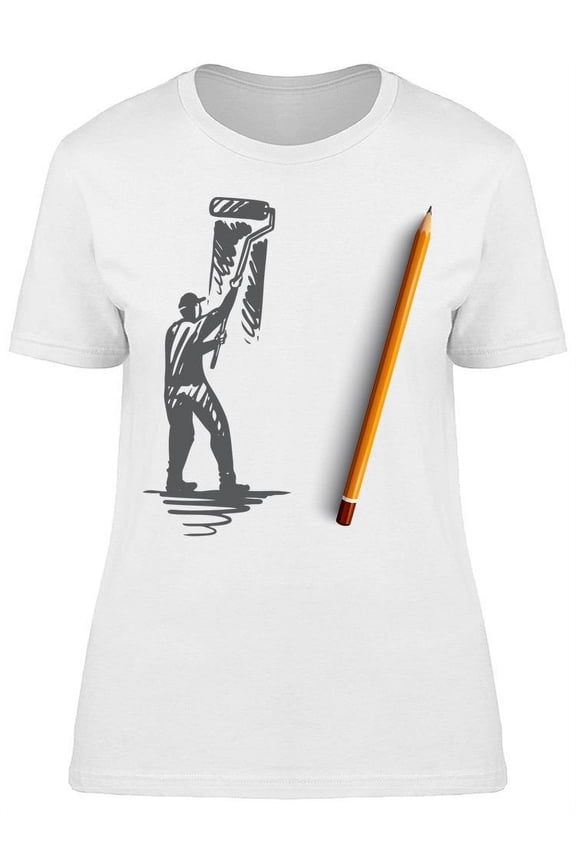 Cool Painting Walls T-Shirt Women -Image by Shutterstock, Female Large