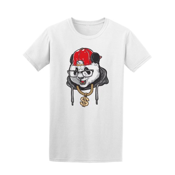 Cool Panda Hip Hop Style T-Shirt Men -Image by Shutterstock, Male x-Large