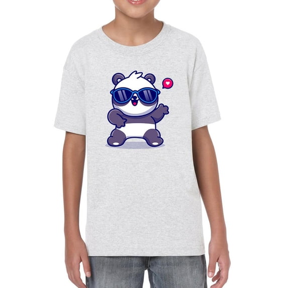 Cool Panda W Sunglasses T-Shirt Juniors -Image by Shutterstock, Medium