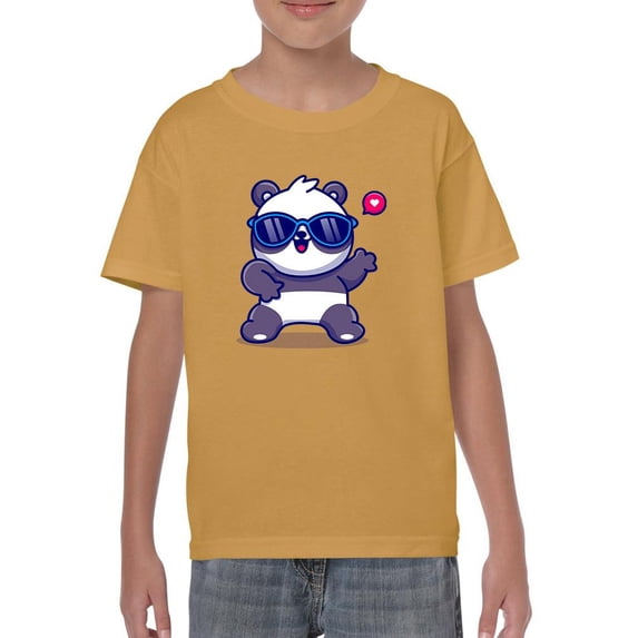 Cool Panda W Sunglasses T-Shirt Juniors -Image by Shutterstock, Small