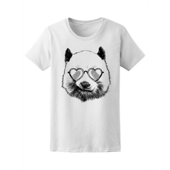 Cool Panda With Glasses T-Shirt Women -Image by Shutterstock, Female Small