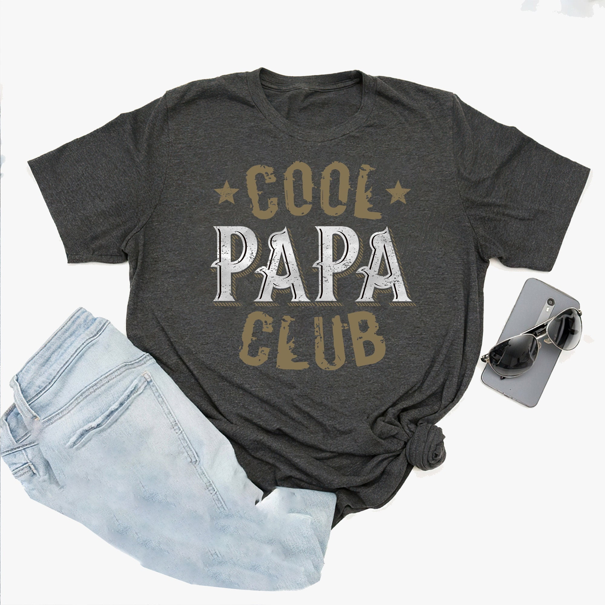 Cool Papa Club Shirt, Funny Papa Shirt, Grandpa Shirt, Father's Day ...