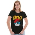thumbnail image 1 of Cool Papa Smurf Savage Fire Cartoon Women's T Shirt Ladies Tee Brisco Brands M, 1 of 5