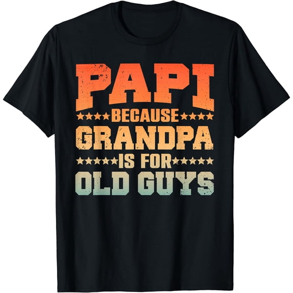 Cool Papi Design For Papi Men Grandpa Parent Father's Day T-Shirt