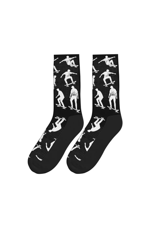 Cool Parkour Sports Extreme Athletic Crew Novelty Socks for Womens Mens