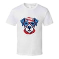 thumbnail image 1 of Cool Patriotic Dog Tee Usa Pride Canine Tshirt July 4th T Shirt, 1 of 1