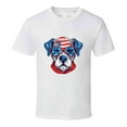 thumbnail image 1 of Cool Patriotic Dog Tee Usa Pride Canine Tshirt July 4th T Shirt, 1 of 1