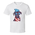 thumbnail image 1 of Cool Patriotic Dog Tee Usa Pride Tshirt July 4th Liberty T Shirt, 1 of 1