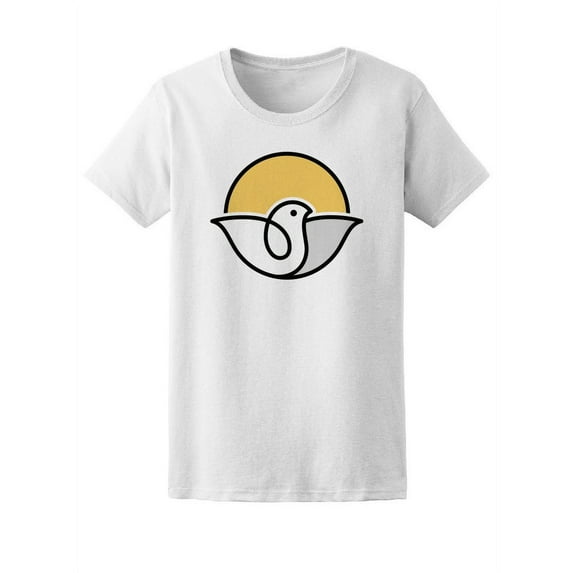 Cool Peace Dove Doodle T-Shirt Women -Image by Shutterstock, Female Small
