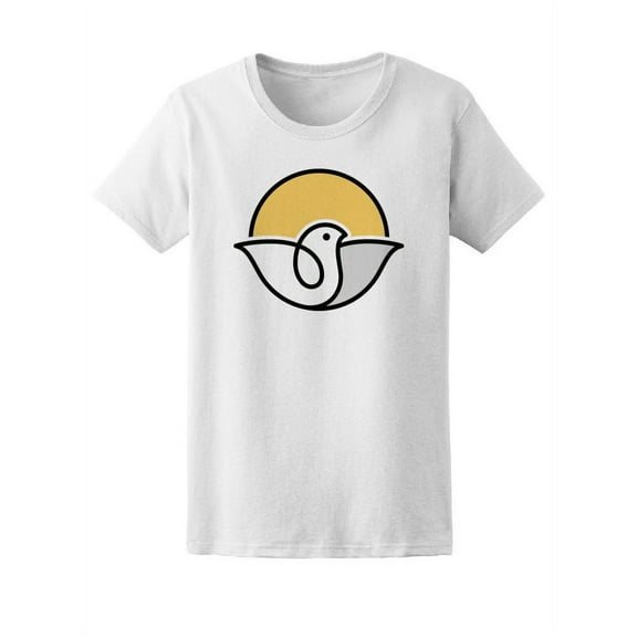 Cool Peace Dove Doodle T-Shirt Women -Image by Shutterstock, Female x-Large