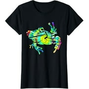 Cool Peace Frog Tie Dye T-Shirt For Boys And Girls