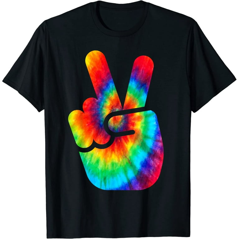 Cool Peace Hand Tie Dye T-Shirt For Boys And Girls Cool Peace Hand Tie Dye T-Shirt For Boys And Girls