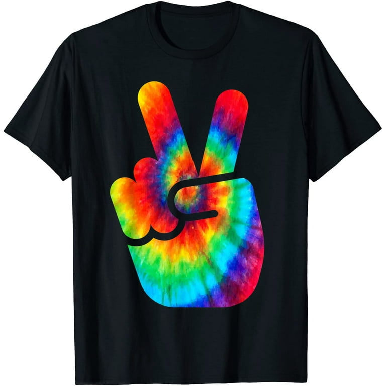 Cool Peace Hand Tie Dye T-Shirt For Boys And Girls Cool Peace Hand Tie Dye T-Shirt For Boys And Girls