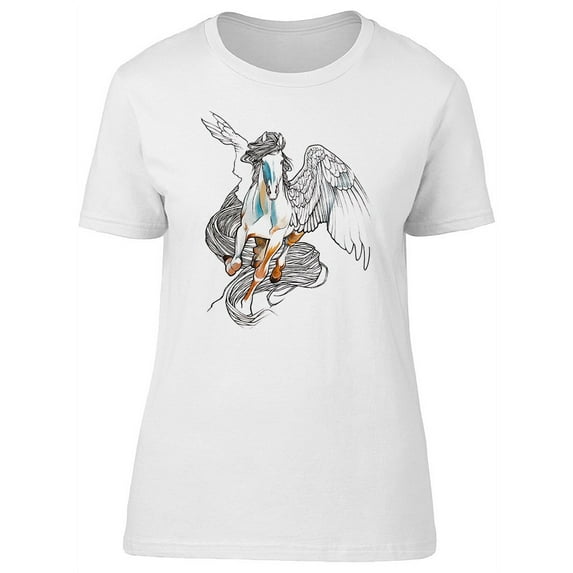 Cool Pegasus Illustration T-Shirt Women -Image by Shutterstock, Female x-Large
