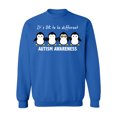 thumbnail image 1 of Cool Penguin Autism Awareness Support Crewneck Sweatshirt, XL, Royal, 1 of 2