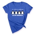 thumbnail image 1 of Cool Penguin Autism Awareness Support Women's T-shirt, M, Royal, 1 of 5