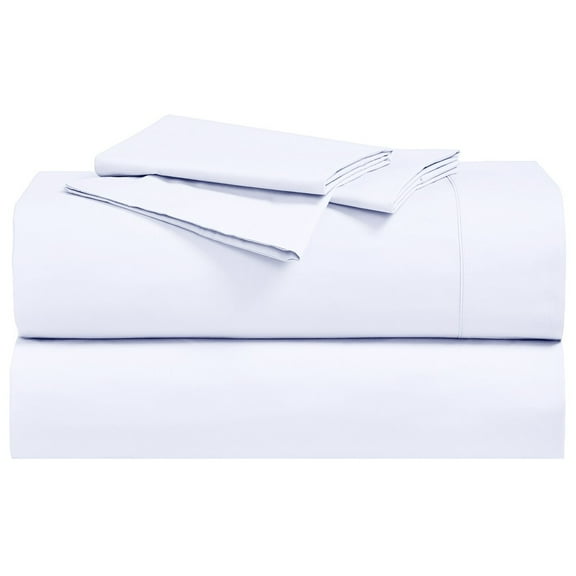 Cool Percale Sheet Set Extra Deep 22" Pockets "Hotel Linen" Matte finished by Abripdeic - King - White