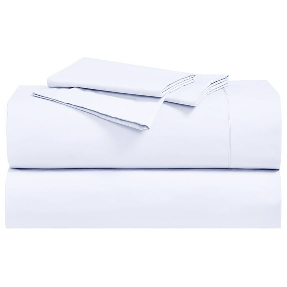 Cool Percale Sheet Set Extra Deep 22" Pockets "Hotel Linen" Matte finished by Abripdeic - Queen - White
