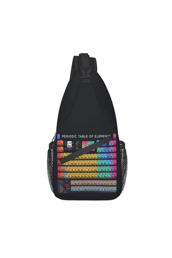 Cool Periodic Table Of The Crossbody Sling Backpack Men Science Chemistry Shoulder Chest Bags for Traveling