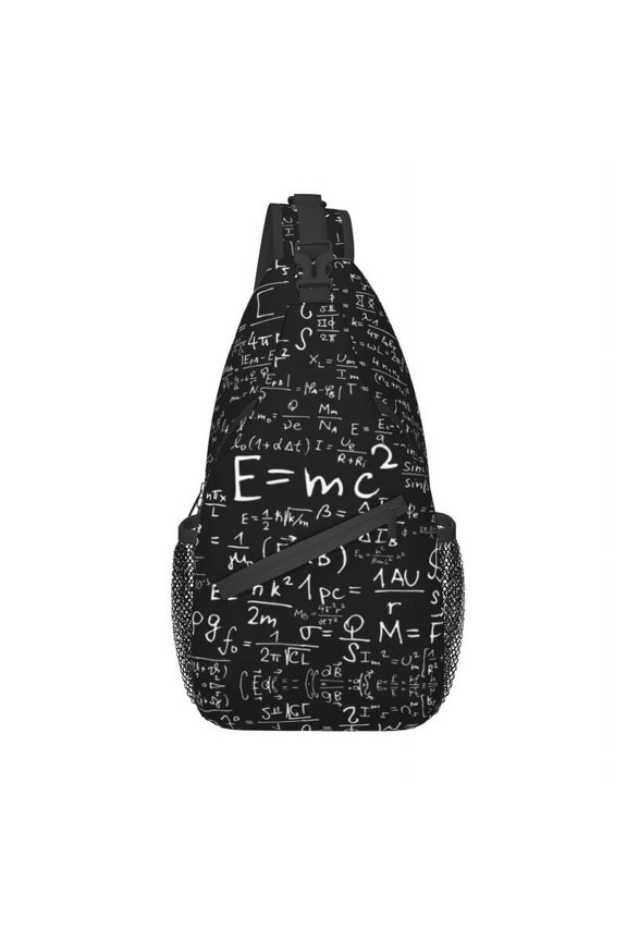 Cool Physics Equations Sling Crossbody Backpack Men Geek Science Math Shoulder Chest Bag for Travel Cycling