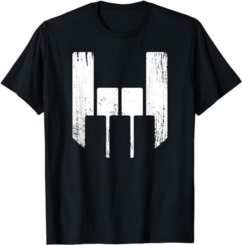 Cool Piano Rocks Hand Signal Keyboard TShirt