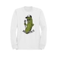 thumbnail image 1 of Cool Pickle "Dill With It" Fun Men's Sweatshirt, 1 of 3