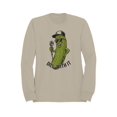 thumbnail image 1 of Cool Pickle "Dill With It" Fun Men's Sweatshirt, 1 of 3