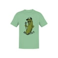 thumbnail image 1 of Cool Pickle "Dill With It" Fun Men's T-shirt, 1 of 3