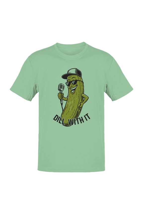 Cool Pickle "Dill With It" Fun Men's T-shirt