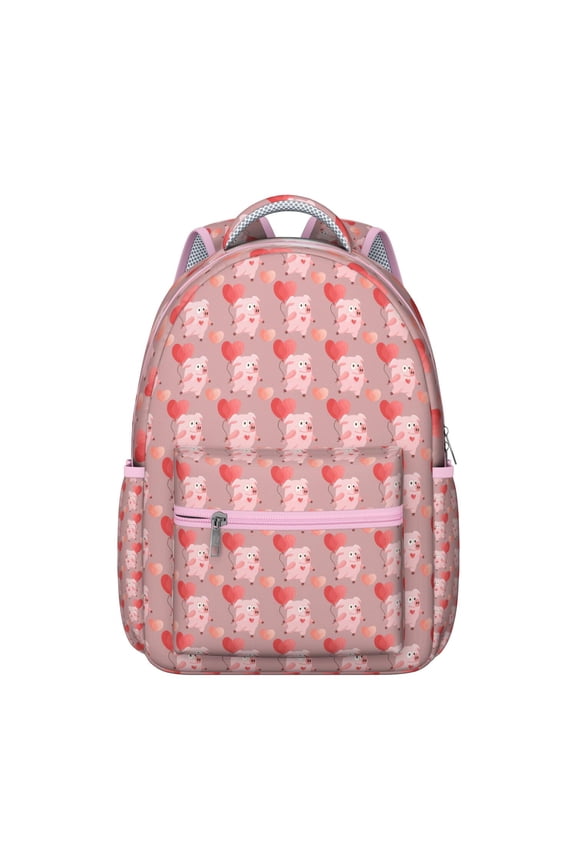 Cool Pig Print Backpack for Work & Study - Anti-Theft College Backpack with Lockable Zipper, Hidden Pockets for Security