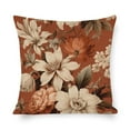 thumbnail image 1 of Cool Pillow Cases Terracotta Floral Spring Botanical Flower Print Rust Pillow Protector 16"x16" Botanical Flowers Spring Zippered Pillow Cover Decor for Sofa Couch, 1 of 7