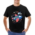 thumbnail image 1 of Cool Pilot To Fly Vintage T-shirt Mens Cotton Classic Crewneck Short Sleeve Tees Unisex Black XL, 1 of 2