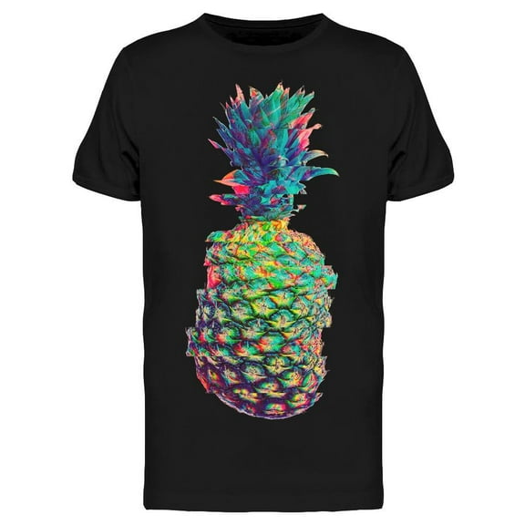Cool Pineapple Glitch Effect T-Shirt Men -Image by Shutterstock, Male x-Large