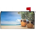 thumbnail image 1 of Cool Pineapple with Sunglasses Sea Beach Waterproof Mail Cover Magnetic Mailbox Wraps Summer Post Letter Box Cover for Garden Home Decor 21x18 in, 1 of 6