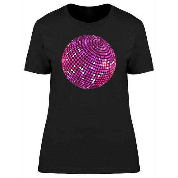 Cool Pink Disco Ball T-Shirt Women -Image by Shutterstock, Female Small