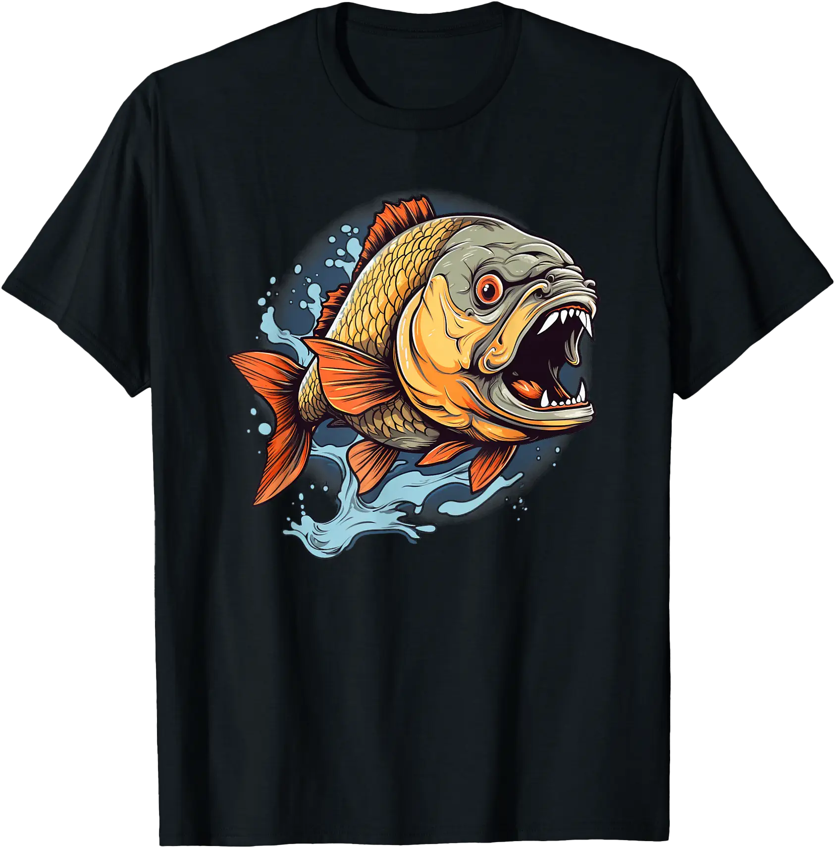 Cool Piranha Lake And Fish Monster Lovers T-Shirt - Walmart.com