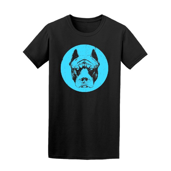 Cool Pitbull Grunge Portrait Tee Men's -Image by Shutterstock