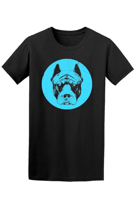 Cool Pitbull Grunge Portrait Tee Men's -Image by Shutterstock