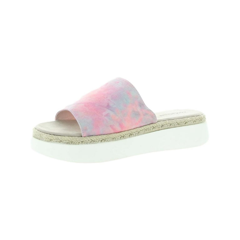 Cool Planet by Steve Madden Womens Juniperr Heel Tie Dye Slide