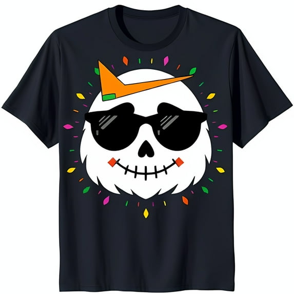 Cool Playful Graphic Black T-Shirt Eye Catching Design for Confident Style
