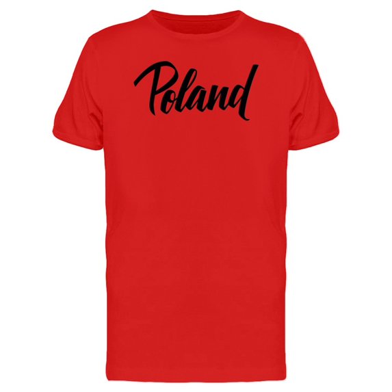 Cool Poland Swirl Quote Doodle Tee Men's -Image by Shutterstock