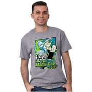 Cool Popeye Raised By the Hustle Mens Graphic T Shirt Tees Brisco Brands S