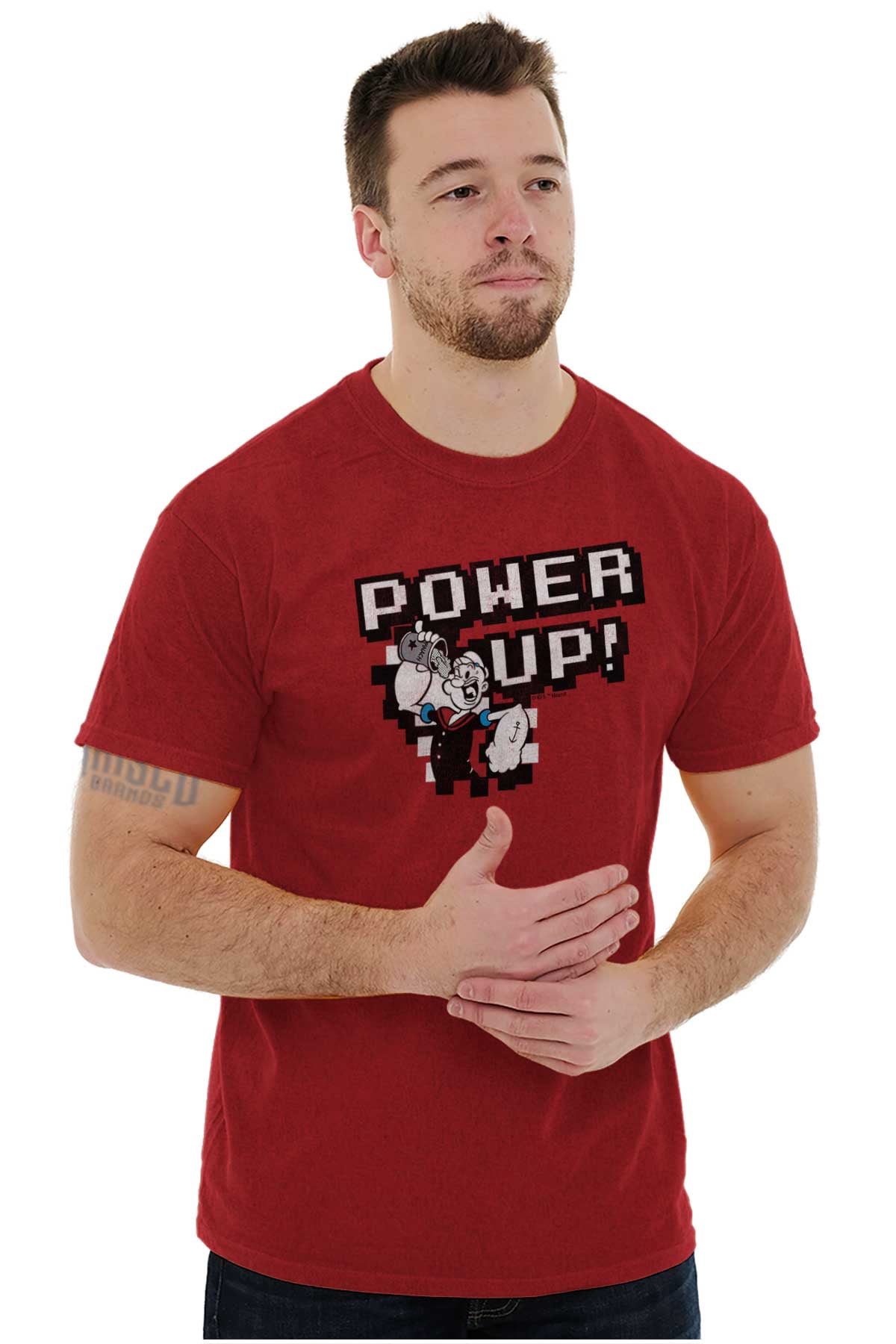 Popeye Power T-Shirt Von Million Nation – Schwarz, Größe XL, Baumwollshirt Mit Popeye-Motiv