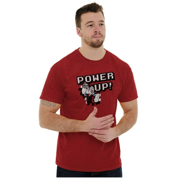 Cool Popeye Vintage Game Retro Mashup Men's Graphic T Shirt Tees Brisco Brands S