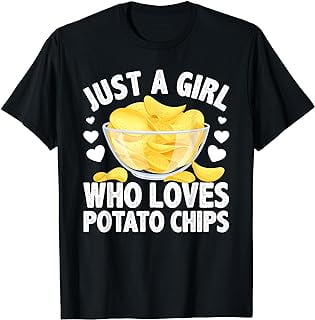 Cool Potato Chip For Women Girls Kids Bag Chips Snack Food T-shirt 