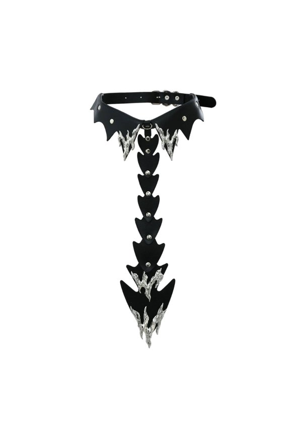 Cool Pre Tied Flame Print Necktie Practical Polyester Fabric Quick Wear Design