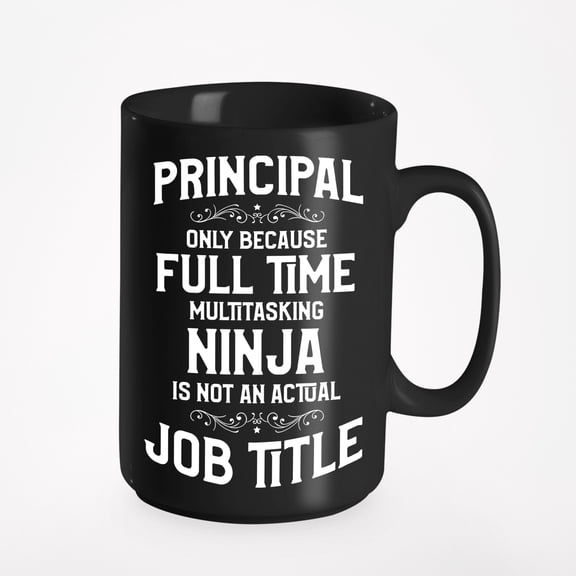 Cool Principal, Black 15oz Ceramic Mug